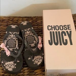 Juicy couture flip flops 1 1/2 wedge